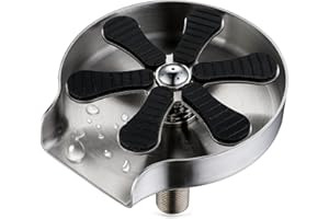 ENCOFT Rince Verre Evier, Rince Verre Automatique pour Évier de Cuisine, Lave-bouteille en Acier Inoxydable à Pulvérisation Haute Pression avec Tuyau de 80cm, Lave-verres Évier pour Bar Maison