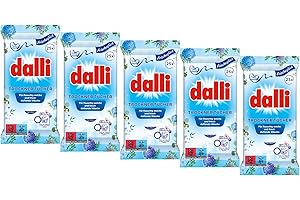 ‎DALLI dalli Trockner-Tücher I für ca. 125 Trocknungsvorgänge | 5 x 25 Tücher (125 Tücher) I macht die Wäsche flauschig weich und bügelleichter