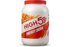 HIGH5 Energy Drink - Electrolytes Sport Energy Drink Powder - Isotonic Drink with 2:1 Fructose - Hydration for Running, Cycling, Endurance Fuel - Natural Flavours, Vegan (Tropical, 2.2kg, 46 Servings)