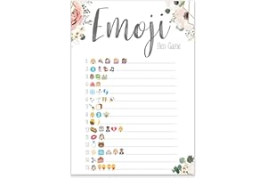 THE LITTLE PARTY COMPANY Hen Party Games Boho Floral Emoji Design Hen Party Accessories (HPG-BOHO-EMOJ10)