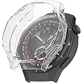 Microsonic Huawei Watch GT 6 Pro 46mm Kılıf Ekranı Tam Kaplayan 360 Full Round Soft Silicone Şeffaf [Watch GT 6 Pro 46mm ile 