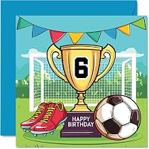 Second Ave Biglietto Auguri Compleanno Per Cugino – Tema Calcio – Qualità Premium 300g/m² Con Busta