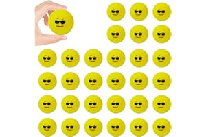 Regerly Tischtennisbälle, Spaß Bälle Training Ping Pong Bälle Tischtennis mit Emojis Tischtenni Bälles Set für den Vergnügungspark Launch Machine Glücklicher Abgehobener Betrag