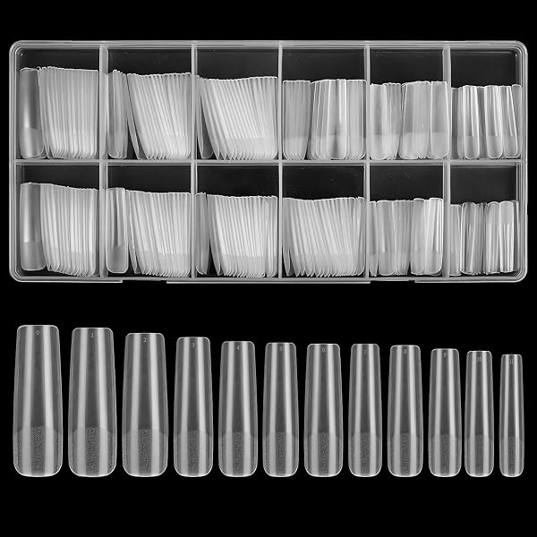240 Stück Transparente Nagelspitzen 3XL – Gerade & Quadratisch Für Nagelverlängerung | Acryl Spitzen Ohne C-Kurve Für Salon & DIY