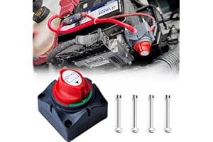 JMEST LEAD Interrupteur Isolateur de Batterie 12V-48V 275A Coupe Circuit Batterie Interrupteur de Déconnexion de Batterie For Marine Boat Truck RV Car Vehicle ATV UTV (ON/OFF)