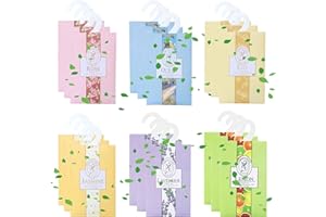 WDEC 18pcs Pezzi di Sacchetti per Aromi, Bustine, Borse, Armadietti per Profumo, Armadi, Armadi per Camera da Letto, Carrelli da Bagno, Lavanda, Gelsomino, Giglio, Rosa, Oceano, Limone