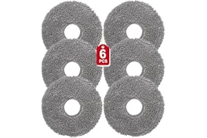 LOOHAOC 6 toallitas para Xiaom i X10+/X20+/Dream e L10 Ultra/L10s Plus/X40 Ultra/L10s/Ecovac s Deebot T20 Omni/T20e Omni, accesorio de microfibra lavable