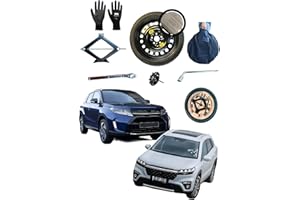 ‎D'ANGELO 1988 Ersatzrad-Set 17 Zoll, kompatibel mit Suzuki S-Cross/SX4/Vitara mit Wagenheber, Schlüssel, Handschuhe, Tasche, Organizer und Befestigungsschraube für das Gehäuse 135/80R17, Anhängerrad