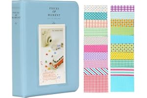 Anter 64 Tasche Mini Album Fotografico Compatibile con Fujifilm Instax Mini 11 8 8+ 9 7s 25 26 50s 70 90 Scheda istantanea e Nome con 20 Adesivi PCS
