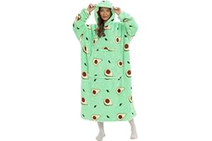 Xinlong Übergroße Hoodie-Decke Panda Gemütliche Plüsch mit Tasche Bequeme Sweatshirt Decke Fleece Decke Kapuzenpullover Tragbare Decken Hoodie Ganzkörperdecke TV-Decke mit Ärmeln Damen Herren Unisex