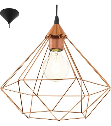 Lampadario Vintage Eglo 49259 In Stile Industriale - Verde, Con Attacco E27, Perfetto Per Soggiorno E Cucina - Foto 4