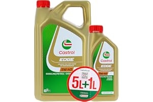 CASTROL EDGE 5W-40, Huile Moteur, 5+1L