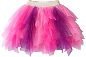 DXTON Falda de Niñas Vestido de tutú de Baile Falda de Traje de Princesa Falda de Ballet de Lentejuelas 2-8 años