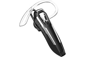BEVCEFCC Bluetooth Earpiece Handsfree 36Hrs Talking Time Wireless Headset Bluetooth 5.4 Single Ear Bluetooth Headset Noise Canceling Mic Wireless Bluetooth Headphones for Driving Black