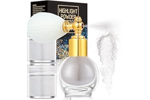 HISUNBEN Spray pailleté pour le visage, le corps et les cheveux | Brillance cosmétique étincelante | Parfait pour Noël, les raves et les fêtes 02 Argent