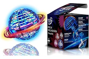 Bluet B Kids | Bola Voladora Magica | Dron Volador | Flying Spinner Volador | Spinner Volador Giratorio | RGB LED Fly Orb Boomerang Niños y Adultos | Bola Magica Juguetes Regalo para Niños | Azul