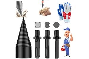 KNUBBUF Festberg Bohrer Holzspalter Original, Holzspalter Bohrer, Festberg Bohrer - Spaltet Holz in Sekunden (42 mm)