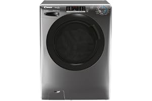 Candy Washing Machine 10kg 1400rpm Anthracite Black Smoky Door SmartPro Inverter Steam Function Mix Power System Class A 6Digit Display Inverter Motor | Model CSO4106TWMBRD-19