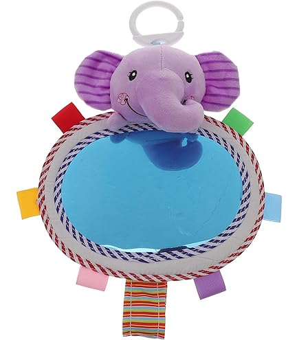 INFANTINO Go Gaga Elephant - Espejo De Actividades Para Bebés | Juguete Sensorial Para Tummy Time, Cochecito Y Silla Del Coche