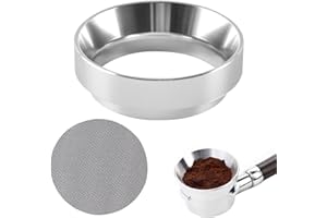 AILELAN Anillo Dosificador Cafe, 51mm Embudo Dosificador Magnético Anillo de Embudo Dosificador y Puck Screen, Compatible con Portafiltro 51mm, Embudo Cafetera Accesorios Para Máquinas de Café para Barista