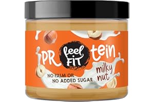 Feel FIT Protein Milky Nut – Pâte à tartiner protéinée Lait-Noisette, sans sucre ajouté, keto, low carb, sans huile de palme, 24% protéines, 200g