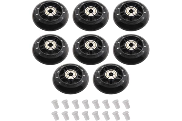 ECSiNG 8pcs Roues de Patinage 70mm 82A avec Roulement ABEC-7 608ZZ pour Garçons et Filles Équitation Récréative en Plein Air