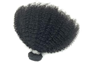 SAEIALL Brazilian Afro Kinky Curly Human Hair 8-22inch 4B4C 1 Bundle 100g Cabello humano rizado afroamericano rizado (1 bundle 10inch, natural black)