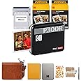 KODAK Mini 3 Retro 4PASS Portable Photo Printer (3x3 inches) + 68 Sheets Gift Bundle, Black