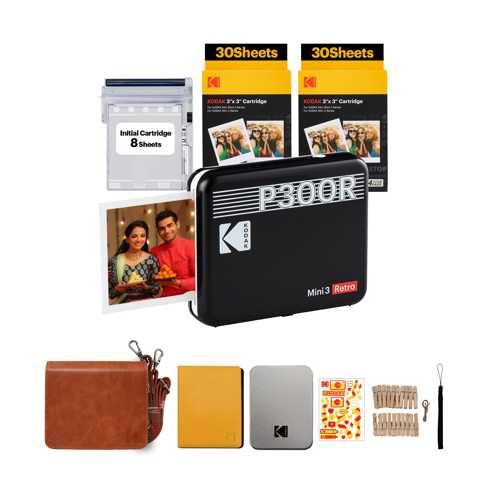 KODAK Mini 3 Retro 4PASS Portable Photo Printer Review with 68 Sheets Bundle