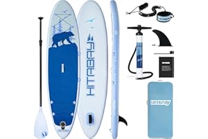 HITABAY Tavola SUP con Accessori Completi, 290cm e 320cm e 335cm SUP Gonfiabile Adulti, Carico Massimo 150kg Tavola da Surf