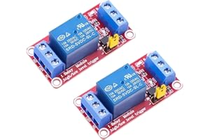 ZESCYHA 2 Pezzi Modulo Relè 5V 1 Canale, Relè DC 5V a Canale Singolo con Accoppiatore Ottico, Supporta Trigger di Livello Alto e Basso, Scheda di Commutazione per Automazione Domestica, Progetti Elettronici