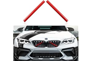 OYDDL 2PCS Frontgrill Einsatz Streifen Kühlergrill Zierleiste Kompatibel mit BMW F20 F21 F22 F23 F44 F45 F46 F30 F31 F34 F32 F33 F36 G30 G38 G32 G11 G12 F25 G01 F26 G02 G05 Auto Zubehör (A, Red)