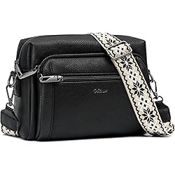 Umhängetasche Für Damen Breiter Gurt Leder Crossbody Bag,Umhängetasche