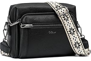 HILAEX Umhängetasche Damen mit Anti Diebstahl, Handtasche Damen Mittelgroß mit 4 Fächern, mit Verstellbar Abnehmbar Breiter Gurt