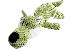 Haokelai Hundespielzeug Unzerstörbar, 2025 New Unzerstörbares Hundespielzeug, Kauspielzeug Hund Unzerstörbar, Welpen-Kauen, Ente, Interaktive (Wolf)