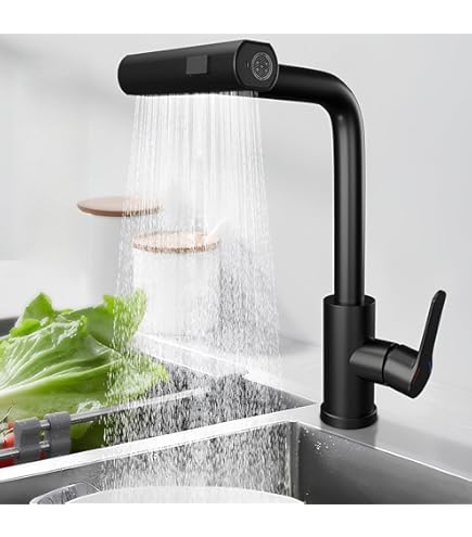 Draaibare Keukenkraan Met LED Temperatuurweergave En 360 Graden Uitloo Modern Comfort Voor Keuken