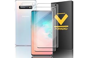 MKEKE 2 Stück für Samsung Galaxy S10 Panzer Schutz Glas Folie, 2 Stück Linsenfolie Schutz, Fingerabdruck-ID Unterstützen, 9H Härte, HD Displayfolie