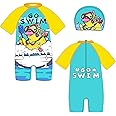 SG-Mart Swimsuits One Piece Swimwear Sun Protection Quick Go Swim Design Toddler Summer Bathing Suit for Girls Baby Boys Kids (Size-4XL,1-Pcs) Yellow