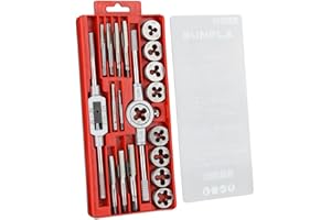 Gunpla 20 tlg. Hochwertigem Legiertem Stahl Gewindeschneider und Bohrer Set Gewindeschneid Satz Metrisch M3-M12