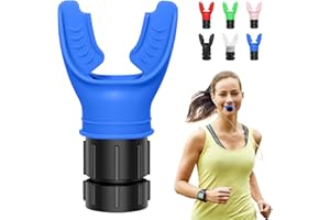 HNCY Entrenador Pulmonar, Portátil Entrenador de la Función Pulmonar, Oxyfit Breathing Trainer, Ejercltador Pulmonar con Resistencia Ajustable, Powerbreathe Trainer Mejora Capacidad Pulmonar, Azul