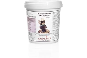 SARACINO WE LOVE PASTRY Saracino Cioccolato Plastico Fondente Per Decorazioni E Modelling Da 1 Kg Made In Italy