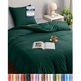 Utopia Bedding Duvet Cover for 90 Bed 135 x 200, Emerald | Duvet Cover 135 x 200 cm and 1 Pillowcase 80 x 80 cm, Microfibre,