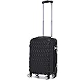 Hard Shell Cabin Carry On Suitcase 55 cm 2.5 kg 35 litres 4 Wheels with Built in 3 Digit Combination Lock, Approved for Ryanair, easyJet, British Airways & More (Black)
