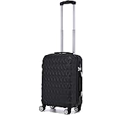 Hard Shell Cabin Carry On Suitcase 55 cm 2.5 kg 35 litres 4 Wheels with Built in 3 Digit Combination Lock, Approved for Ryana