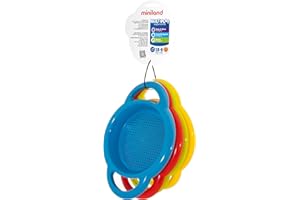 Miniland - Set Juguetes Playa para Niños, Resistentes para Arena y Nieve, Juegos de Playa y Exterior, Diversión al Aire Libre (Set 4 Cedazos)