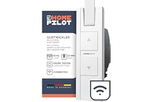 HOMEPILOT - RolloTron Pure Smart | Motor eléctrico para persianas enrollables. Accesorio Smart Home - ¡también apto para instalaciones posteriores! Capacidad tracción: 45 kg
