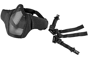 OneTigris Maschera pieghevole mezza protezione viso maschera mesh per softair paintball CS L/S taglia