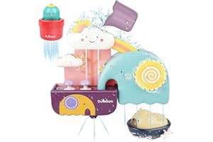 GILOBABY Baby Bath Toys Game, Shower Bath Toys for 1-3+ Year Olds, Waterfall Water Station with Cup