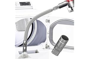 Yivy Boquilla de Aspiradora para Limpieza de Pelusas de Secadora Compatible con Dyson V6/DC35/DC44/45/48/52/58/59/62, Manguera Larga de 80cm, Tubo de succión flexible, Cepillo Rincones Dificiles