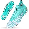 Vector X Europa 2.0 3D Texture TPU Fusing Upper with TPU Sole, Primeknit Sock for Grip, Soccer Football Studs, Elegant Design (Sea Green- White) Size- 7